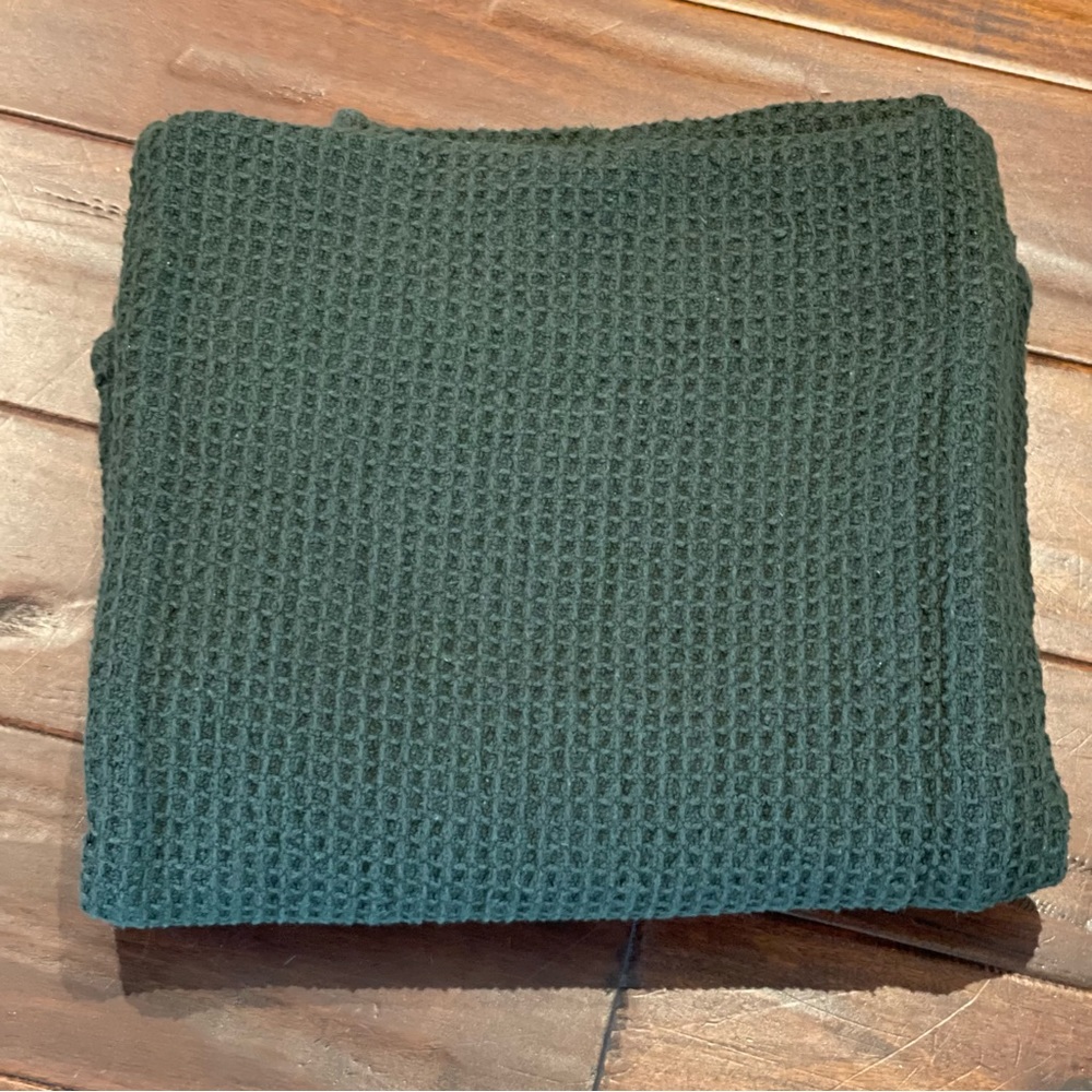 Arhaus waffle weave throw blanket
